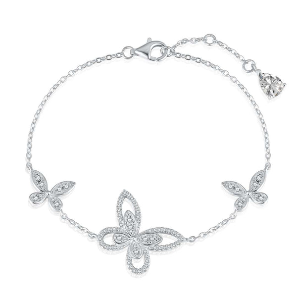 ˇFashion StreetˇDelicate Butterfly Pendant Bracelet