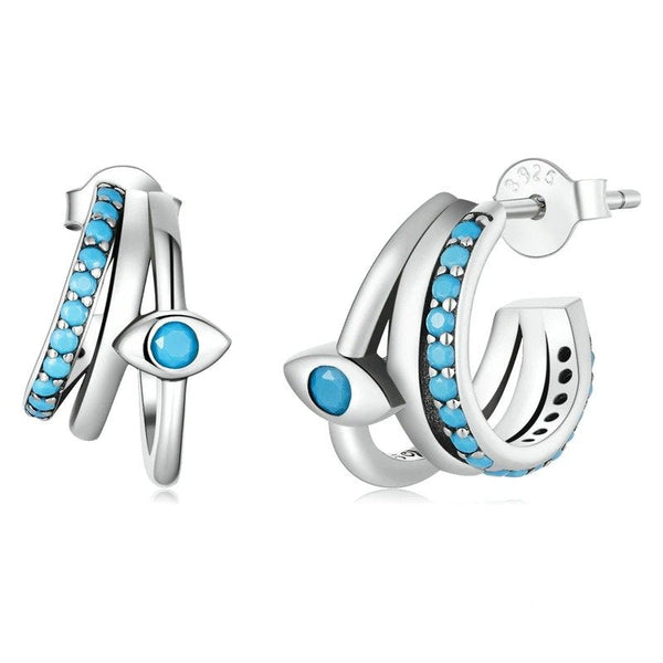ˇFashion StreetˇDevil Eye Multi-layer Stud Earrings